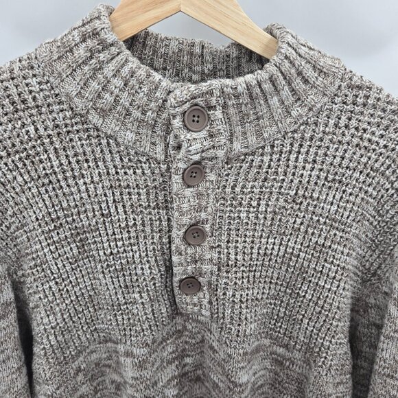 Method Gray Pullover Button Cotton/Acrylic Sweater XXL - Picture 3 of 11